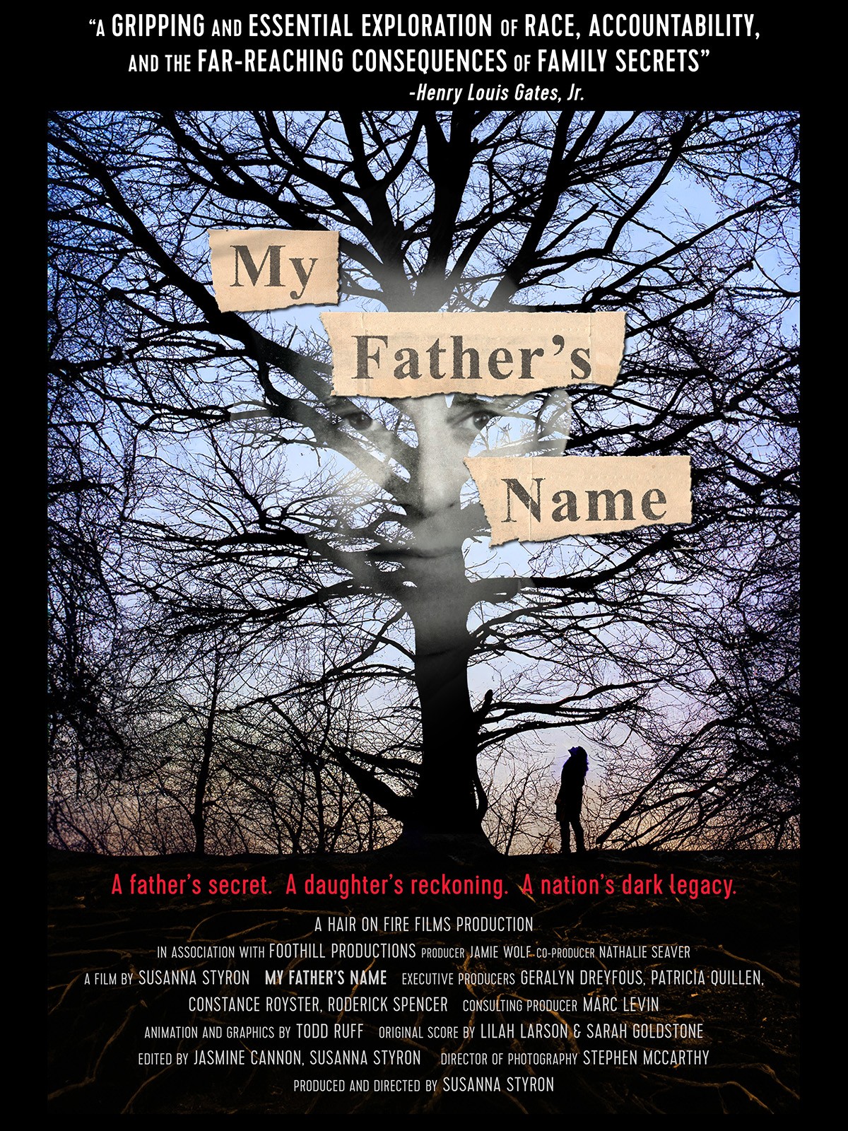 Poster for Susanna Styron's film, "My Father's Name"